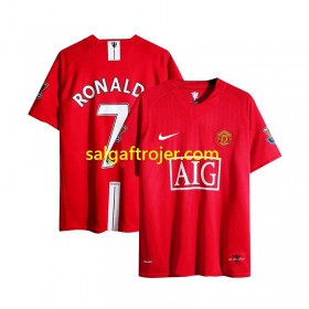 Manchester United Cristiano Ronaldo 7 Champion League 2007 Fodboldtrøjer Retro Hjemmebanesæt Kort ærmer